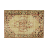 Anatolian handmade vintage rug 253 cm x 181 cm