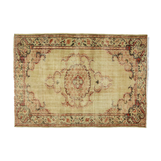 Tapis vintage anatolien fait main 253 cm x 181 cm