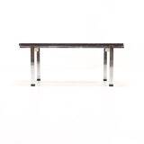 Mid century grey limestone and chrome coffee table 1960
