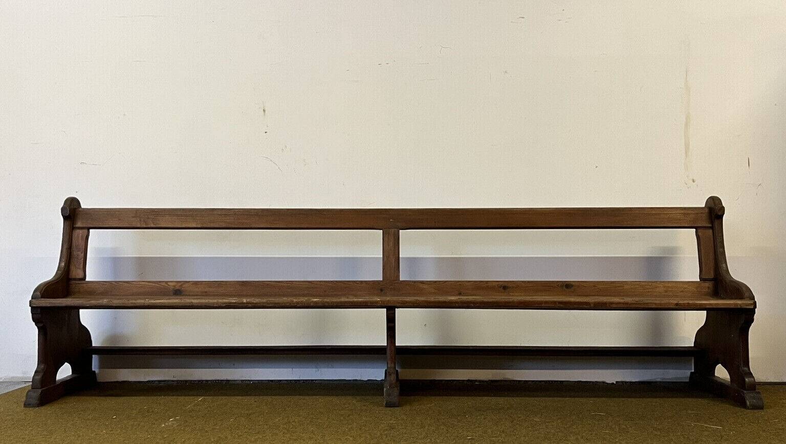 Monumental church bench with solid wood back, 19th century around 1800