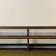 Monumental church bench with solid wood back, 19th century around 1800