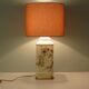 Lampe à poser en céramique émaillée couleur crème Louis Drimmer  avec nouvel abat-jour.