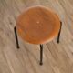 Vintage stool in teak and metal 1960