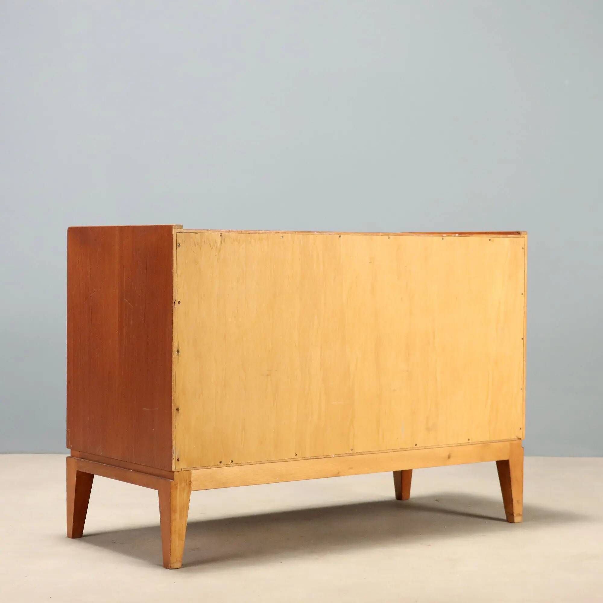 Commode vintage en teck à 3 tiroirs, design Italie, années 1960