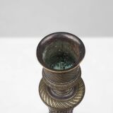 Large silver plated copper candlestick, France ca. 1900