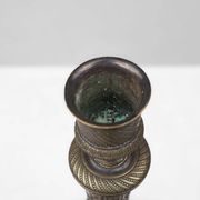 Large silver plated copper candlestick, France ca. 1900