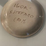 Ceramic plate enamelled igor stefano