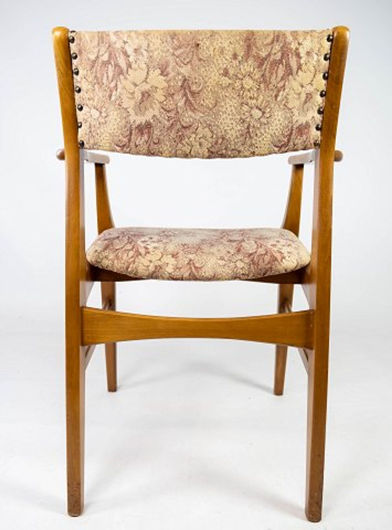 Chaise en teck avec accoudoirs 60s