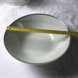 Bavaria salad bowl with hand-painted silver border