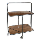 Desserte pliante / chariot de service mid-century chrome et formica