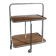 Folding dessert trolley / mid-century service cart in chrome and formica
