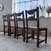 Set 4 chaises rustiques chêne De puydt, Belgique 1970