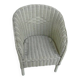 Fauteuil enfant en rotin blanc  vintage