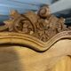 Large country pine bonnetière with carved details.