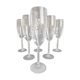 Flutes et verres cristal taillé