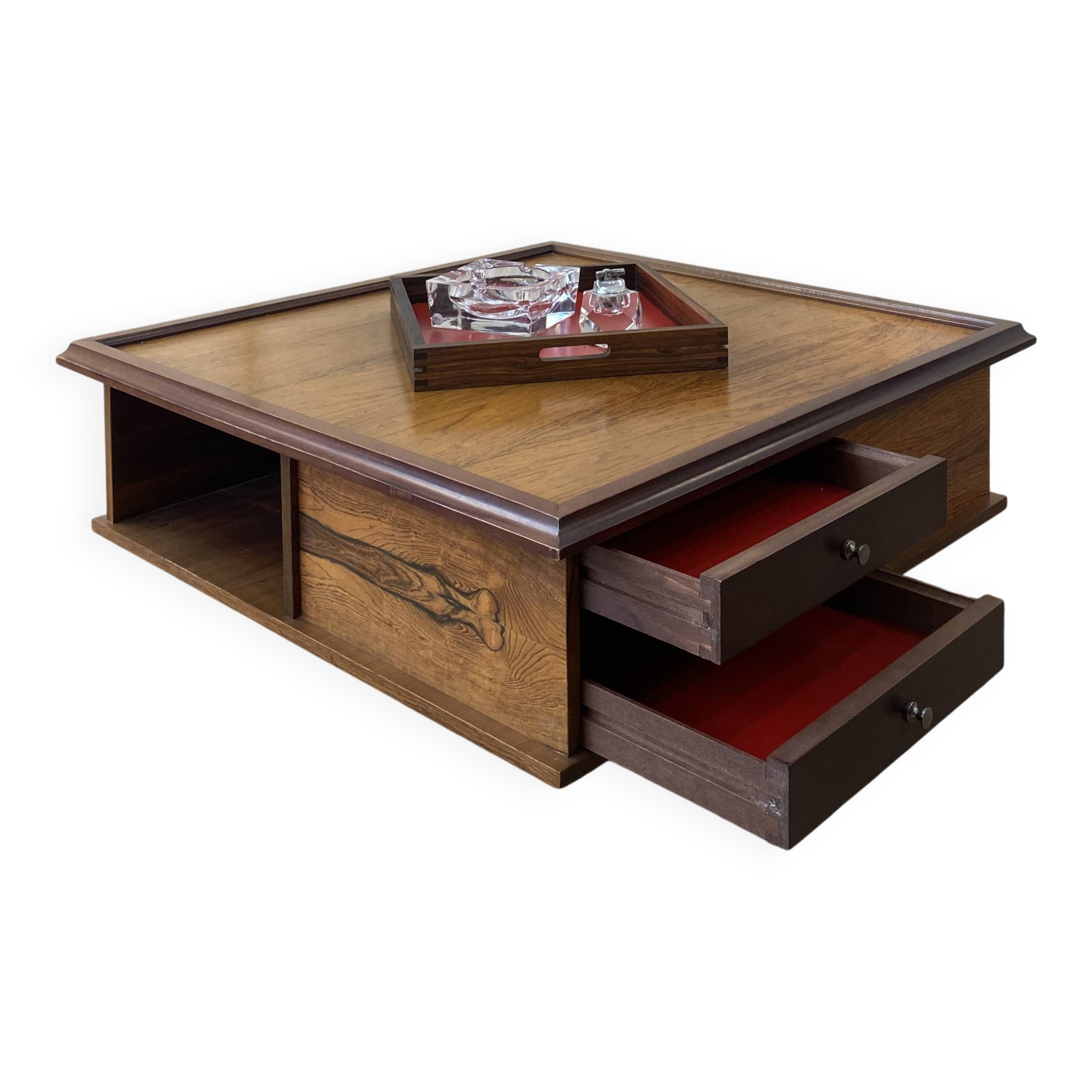 Italian coffee table in rosewood - 1960 - Saporiti