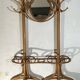 Double curved wood mirror coat rack by michael thonet gebrüder / freres, 1888