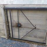 Folding wooden and metal table