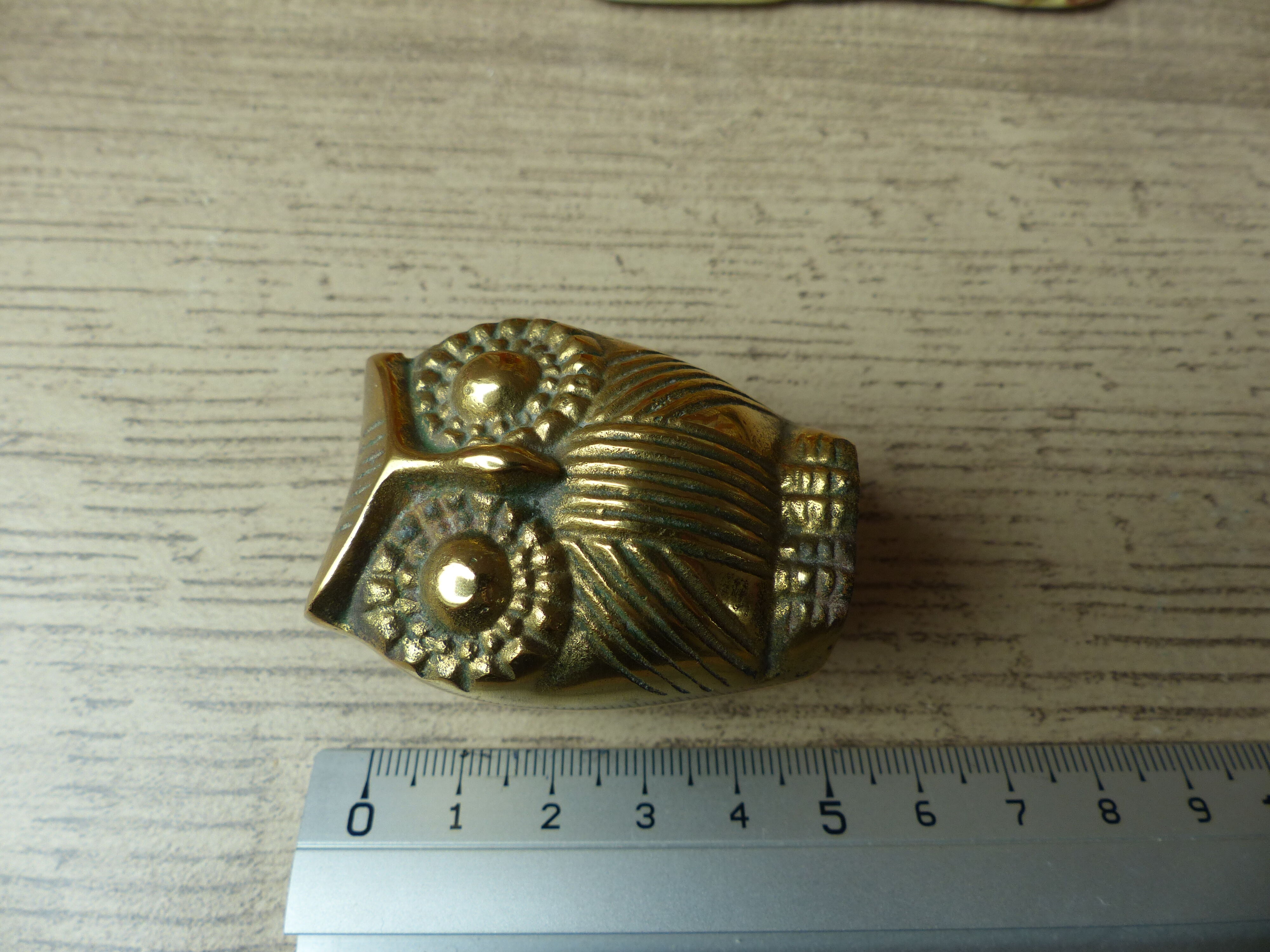 Miniature Owl Figure in Vintage Brass