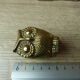 Miniature Owl Figure in Vintage Brass