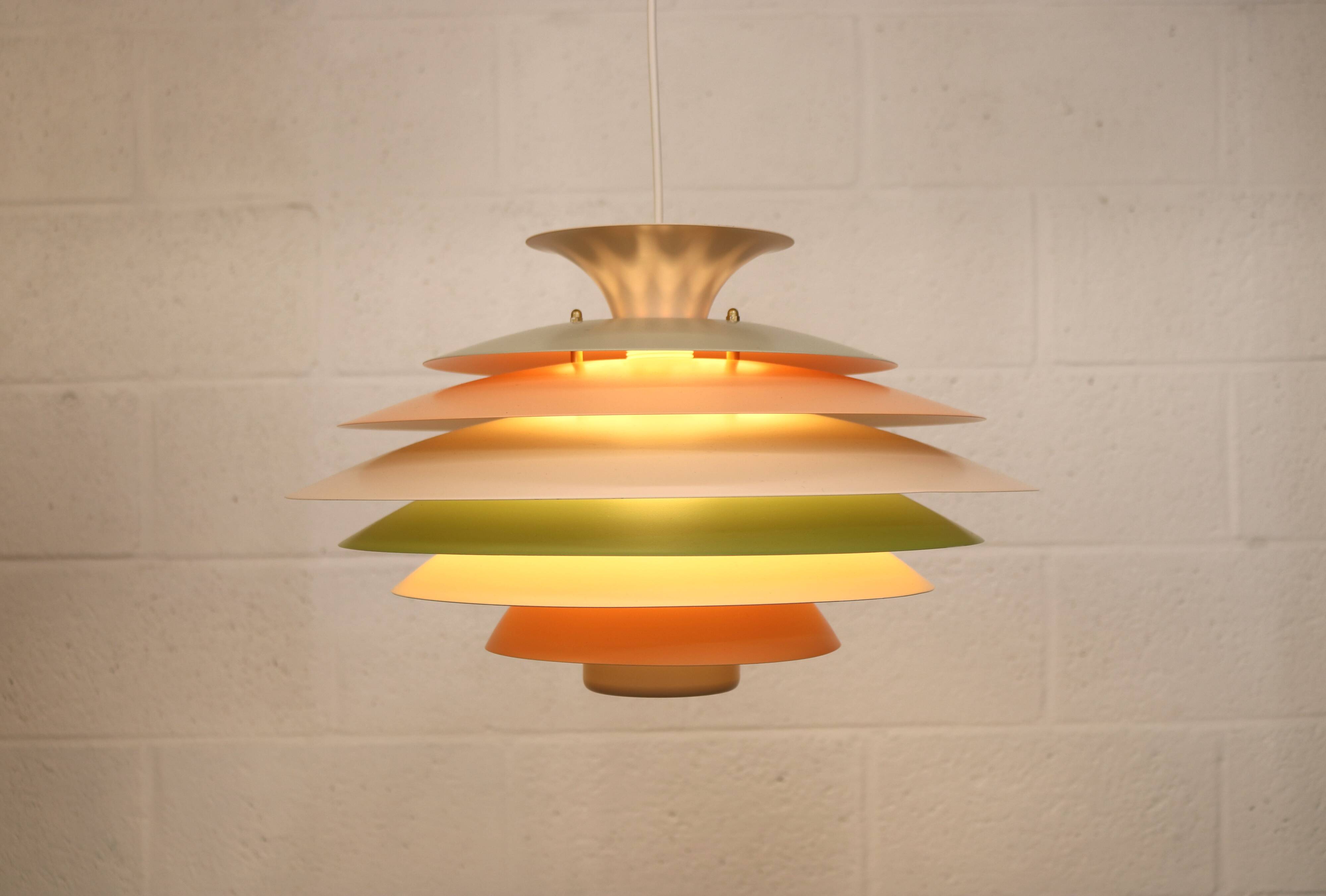 XL Colourful Pendant Lamp: Danish Mid-Century Modern by Formlight Design -