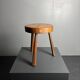 Midcentury brutalist French chunky tripod rustic farmhouse stool, 1950s