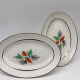 2 dishes of service oval Orchies Moulin des Loups