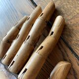 Articulated wooden hands