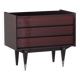 Commode palissandre vernie à 3 tiroirs an 60