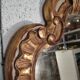 Rococo Style Mirror in Gilded Wood with Sculpted Pediment