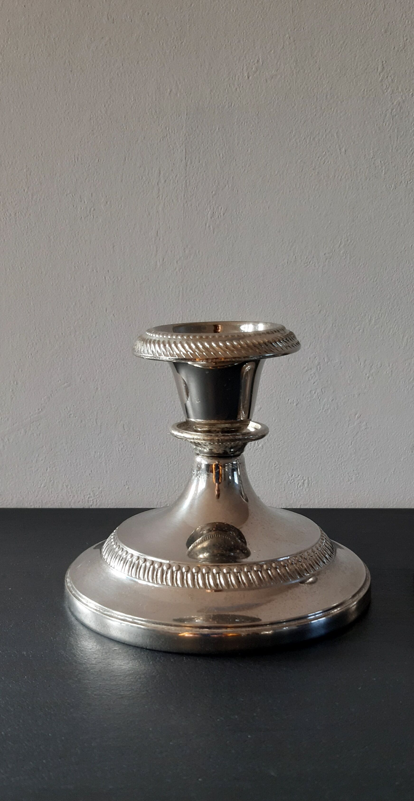 Duo de bougeoirs en zinc