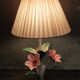 Bouquet lamp to table in vintage painted sheet vinyl lampshade