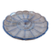 Plateau en verre bleu rond