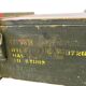 Vintage green wooden industrial box / chest / military crate