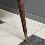 Black formica round coffee table 1960s