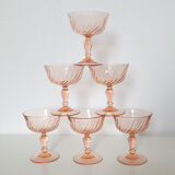 Set of 6 Rosaline champagne glasses