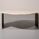 Italian teardrop shaped marble coffee table, 1980s