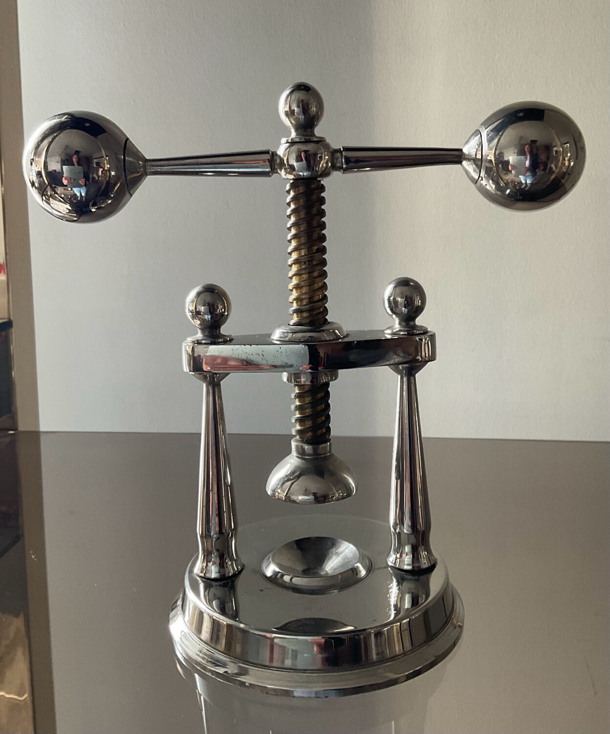 Art Deco nutcracker in chromed metal