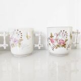 Porcelain coffee service for 8 people with bamboo handles.