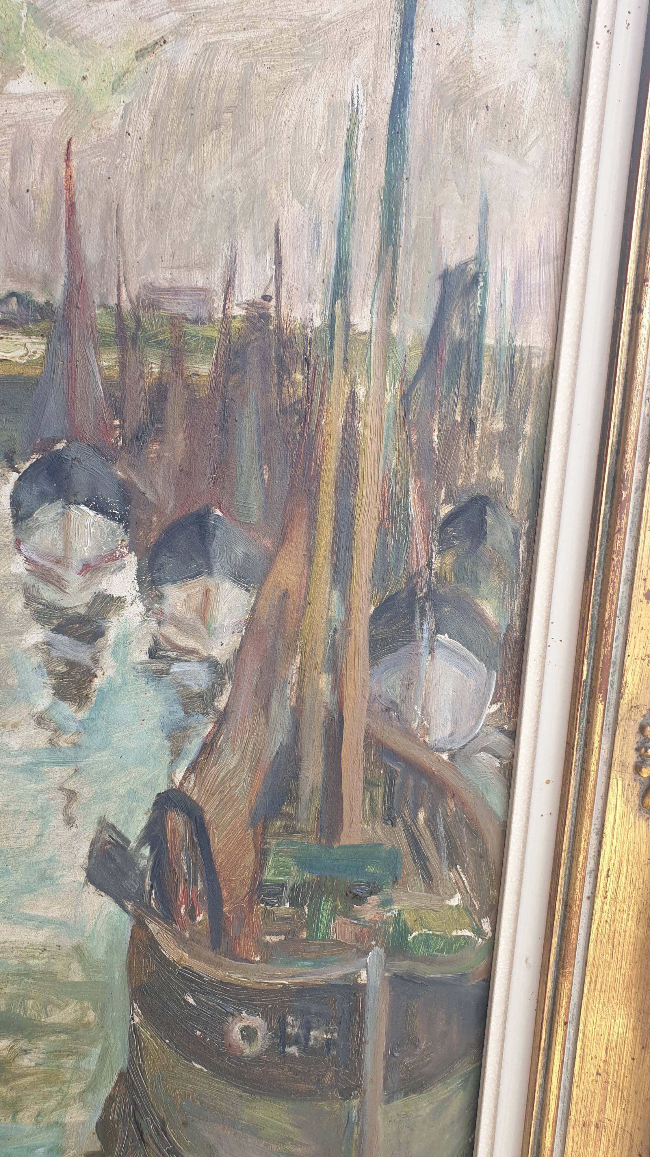 Oil painting on panel XXth