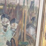Peinture à l'huile sur panneau XXème