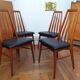 Série de 4 chaises danoises Niels Koefoed Mid-Century
