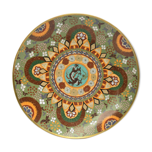 Plat en émaux cloisonnés à décor