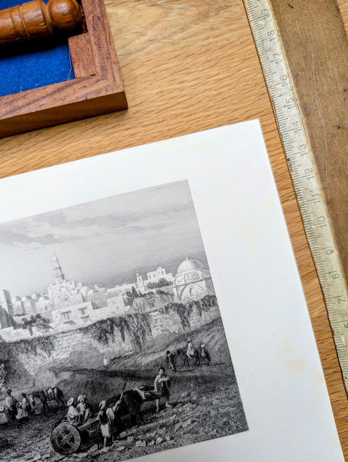 Jerusalem, Vintage engraving, printed in 1841.