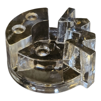 Warmer press paper photophore candle holder LA VIDA glass pressed design