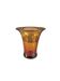 Vase en verre ambré évasé
