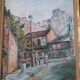 Oil on canvas depicting the Lapin Agile in Montmartre.
