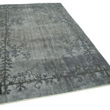 Handmade rustic anatolian 1980s 158 cm x 270 cm grey rug