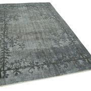 Tapis rustique anatolien des années 1980 158 cm x 270 cm tapis gris fait à la main