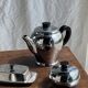 Tea set including teapot, milk jug, sugar bowl and butter dish